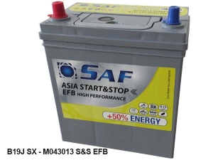 Batteria Auto 12V B19J 40AH 400A 187X127X220 Linea Asia/Japan Start&Stop EFB (SX)