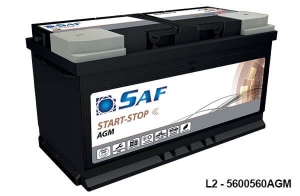 Batteria Auto 12V L2 60AH 640EN 242X175X190 Linea Start&Stop AGM